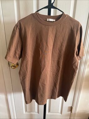 Suitsupply Brown Cotton Crewneck Tee